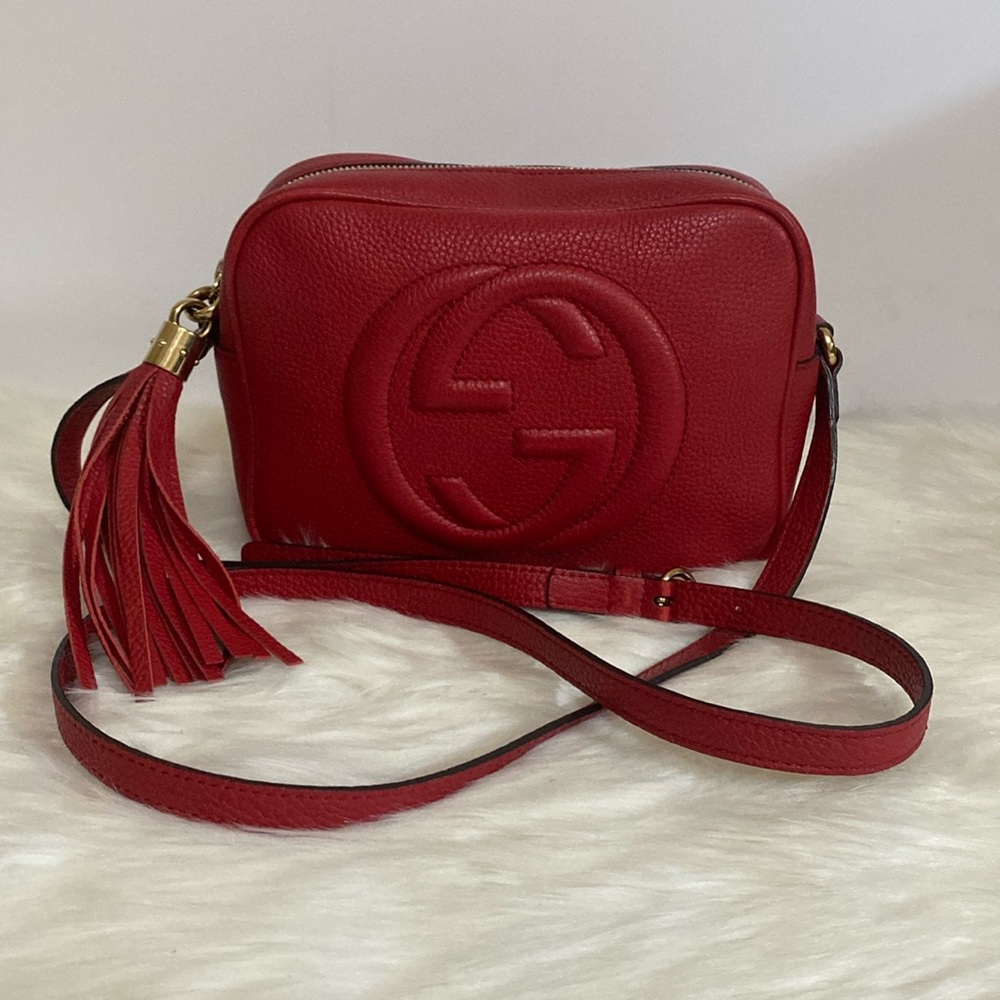 Authentic Pre Loved Gucci Soho Disco Red